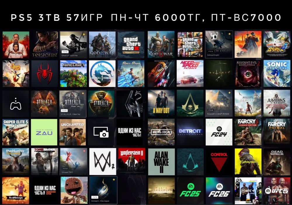 Аренда пс5 ps5 ps5 пс5 прокат sony PlayStation
