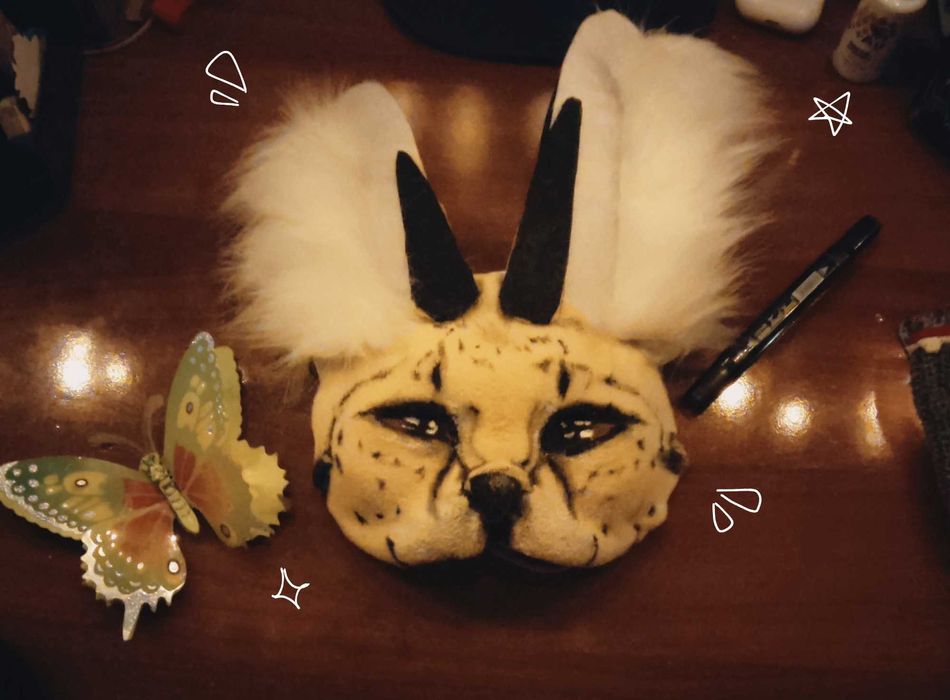 Маска оцелота ручной работы