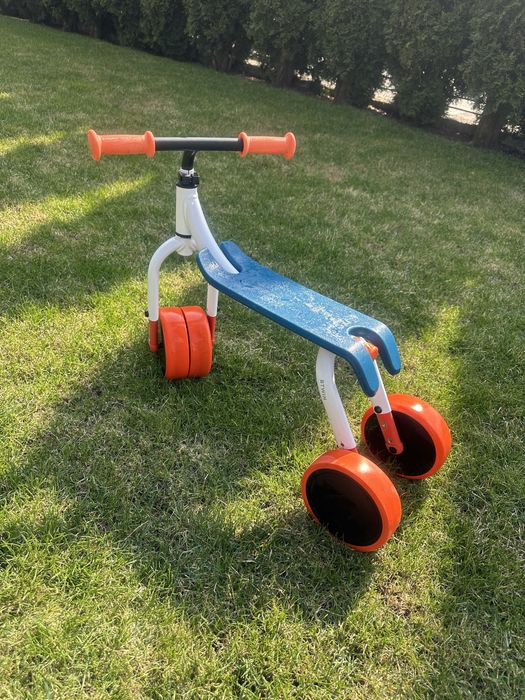 Bicicletă , tricicleta fără pedale 2 în 1 Alb-Portocaliu Copii