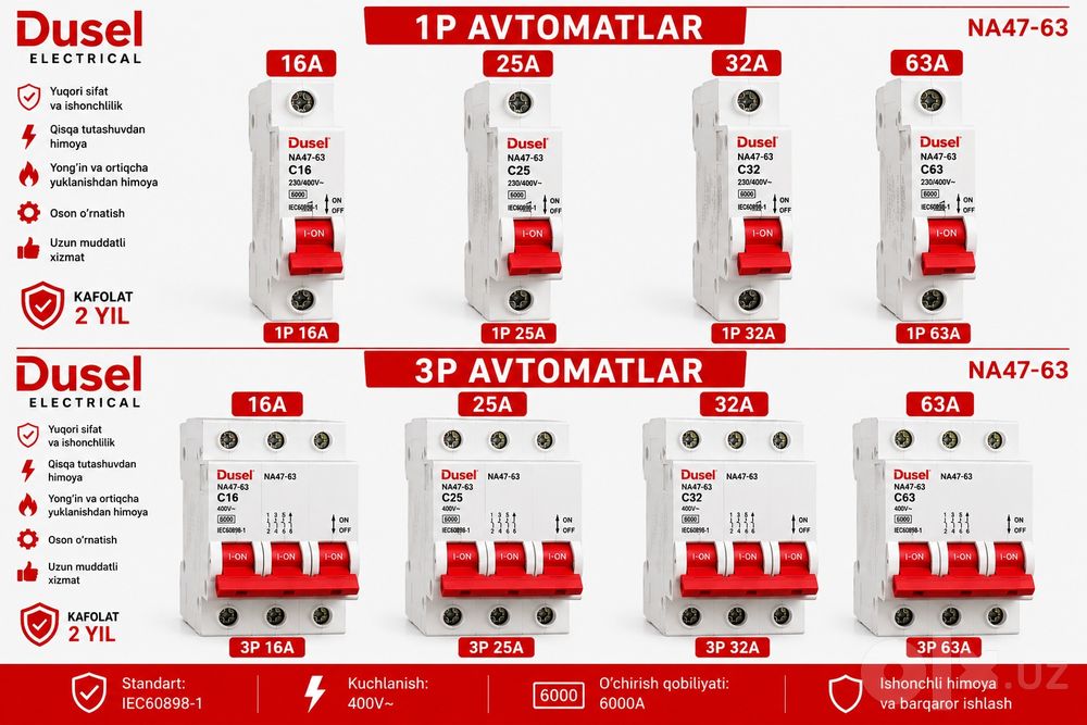 Dusel avtomat 1 pols 3 polisliklar