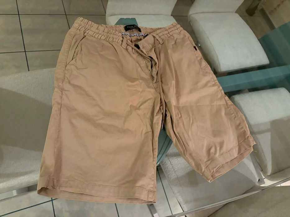 Комплект бежови къси и дълги панталони Pause Jeans и тениска Zara