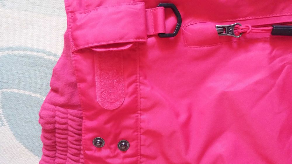 Pantaloni de ski dama marimea S culoare ciclam cu negru mar.36-38