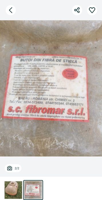 Butoi fibra 300 litri