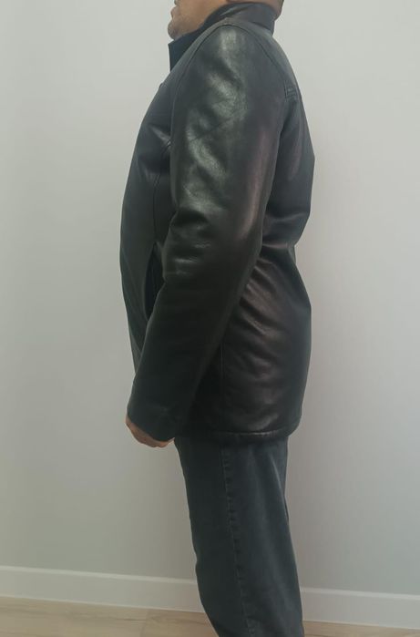 Куртка кожаная с синтепоном