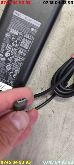 incarcator alimentator original DELL 65W mufa tip C cu proba