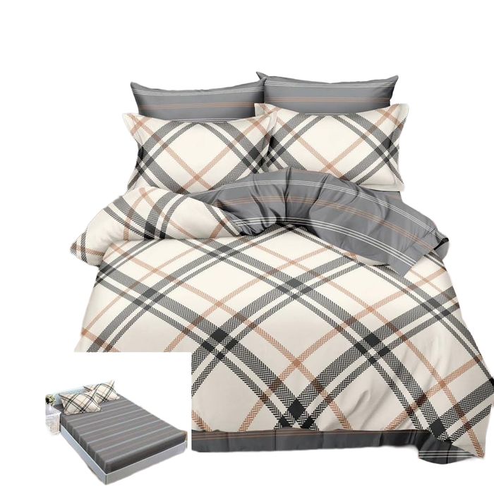 Lenjerie Pat Goofie Sx104, Bumbac, 6 Piese, Cu Elastic, Gri, Imprimeu