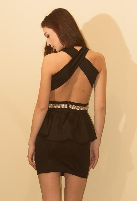 Rochie neagra cu pietre Atmosphere, mărimea S