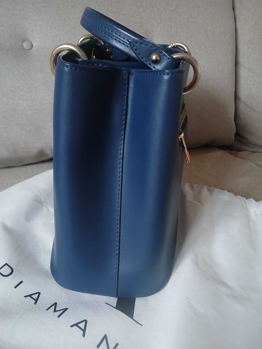 Geantă piele naturală Diamanti