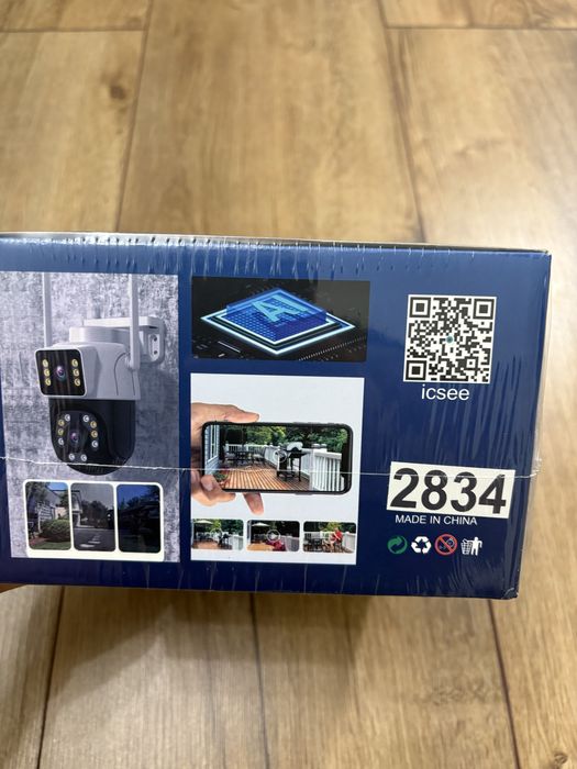 Мощна двойна водоустойчива 8mp icsee камера.