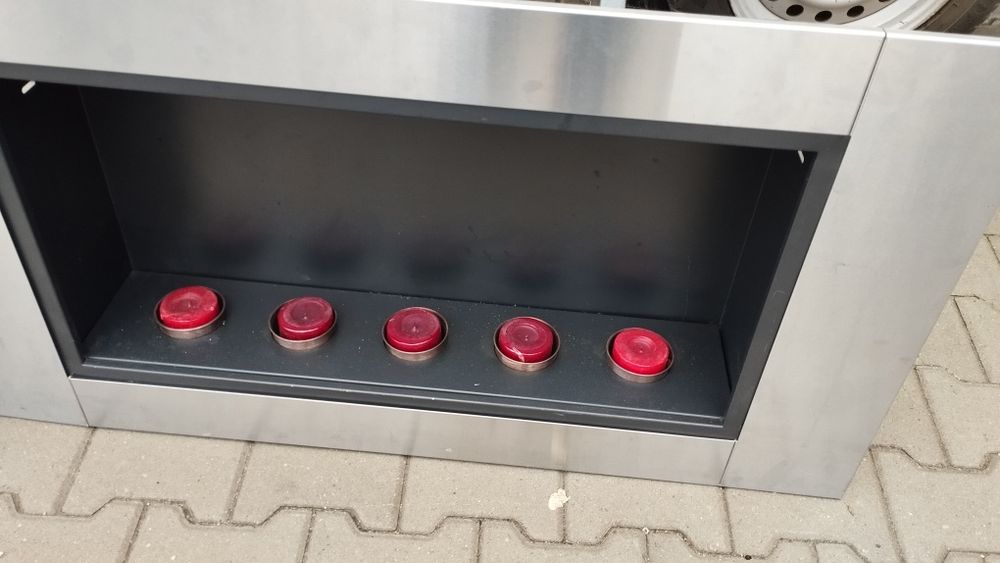 Șemineu  incastrat inox