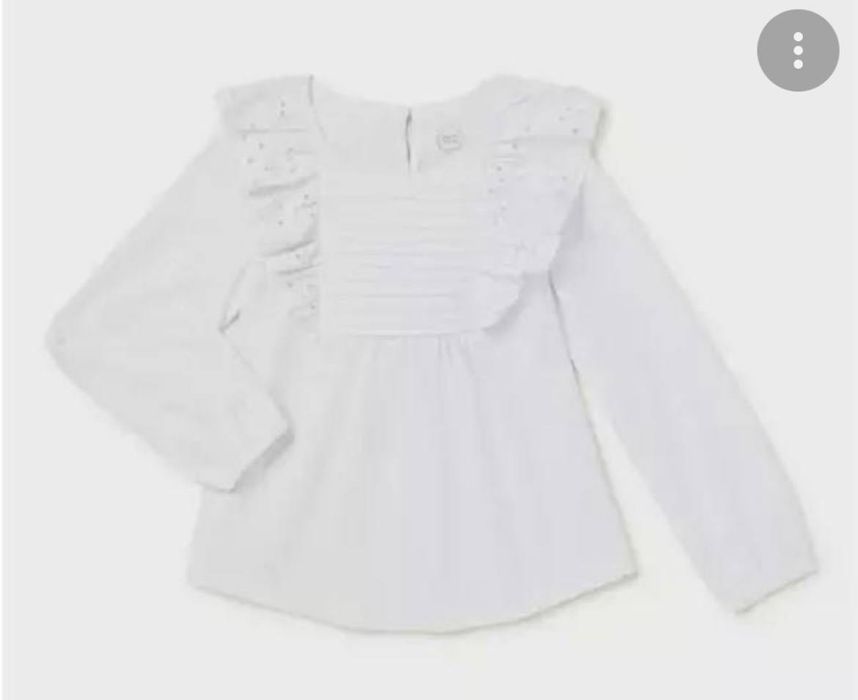 Белый лонгслив кофточка из хлопка. Американский бренд Wonder Nation.