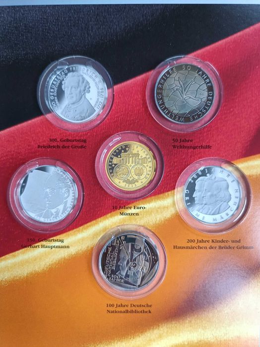 6 юбилейни монети (вкл. сребърна) от Германия