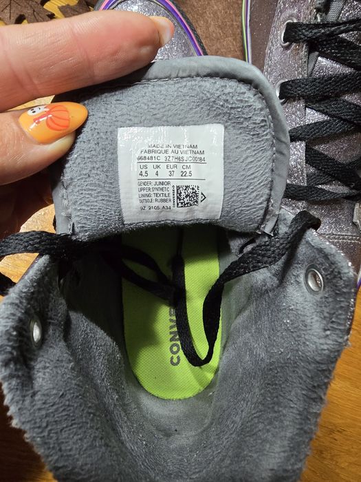 Teneși ghete Converse 37 cu sclipici impermeabili de primăvară/toamnă