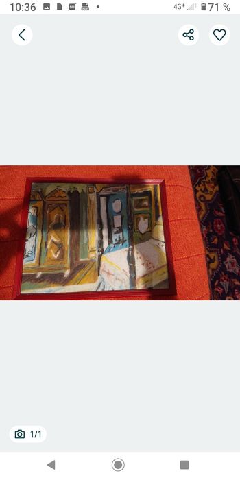 Pictura pastel interior camera