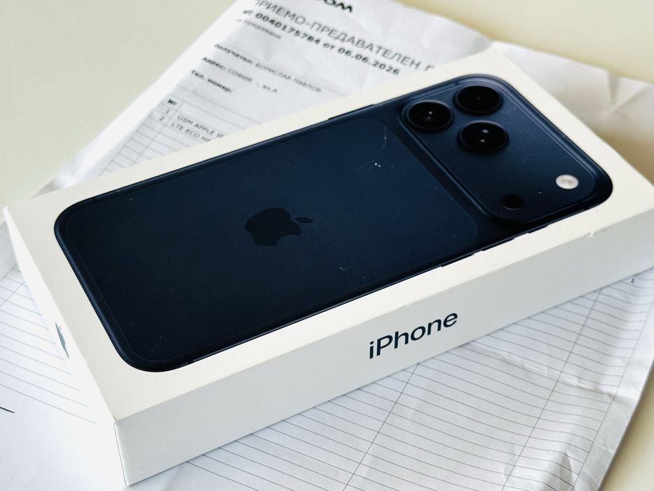 НОВ! Iphone 17 Pro Max 256GB Blue Гаранция 2 години