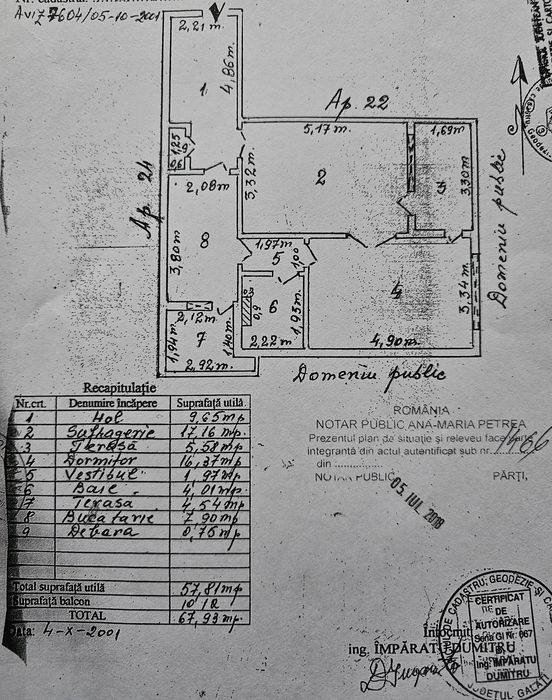 De vanzare apartament 2 camere, Gradina publica, 68m2