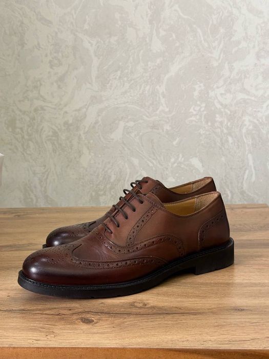 Мужские классические туфли «броги». Турецкие.    Размер 42