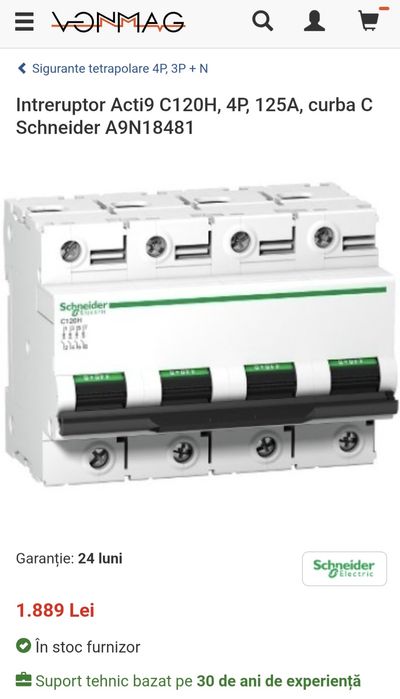 Siguranta automata modulara 125A