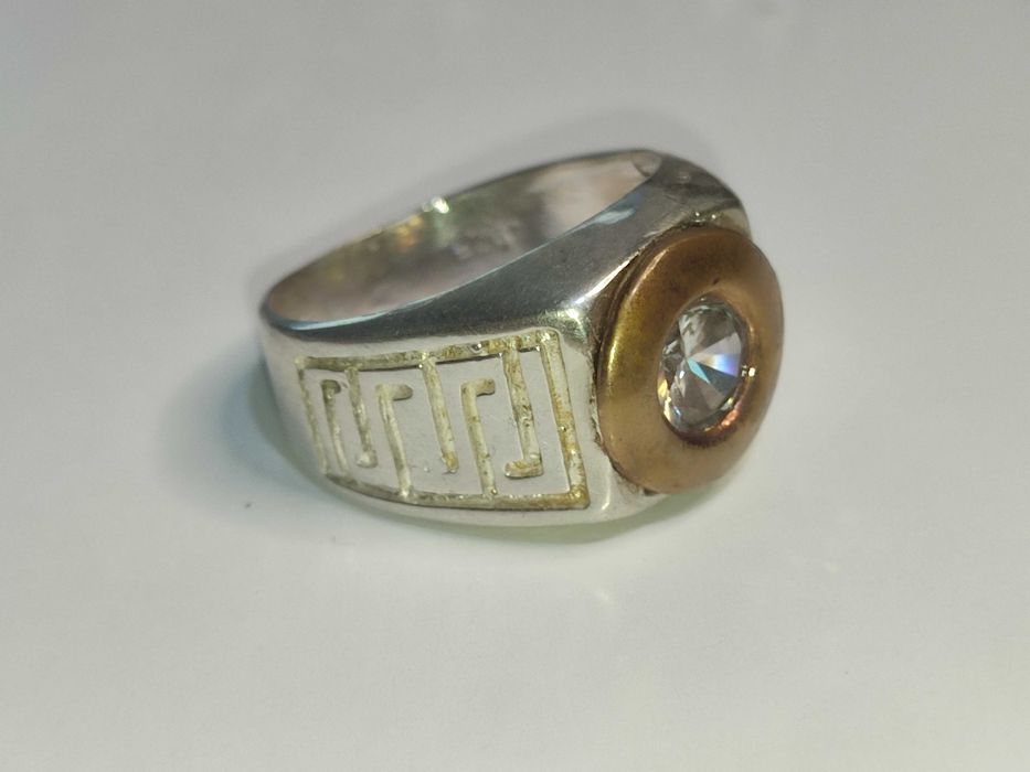 Серебряное кольцо с камнем ЦИРКОН, разм.20