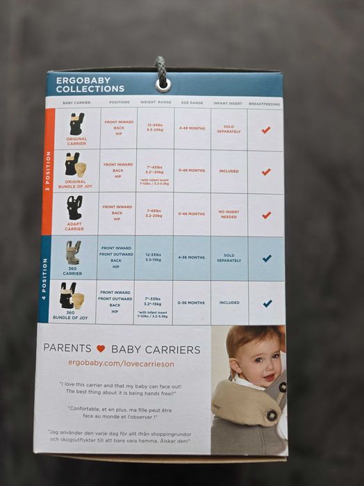 Ергономична раница Ergobaby 360 Carrier