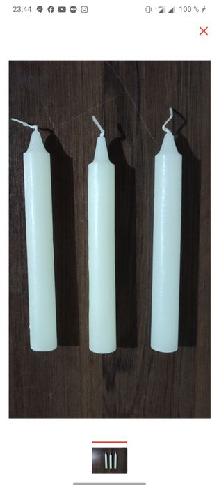 Свечи хозяйственные, парафиновые.