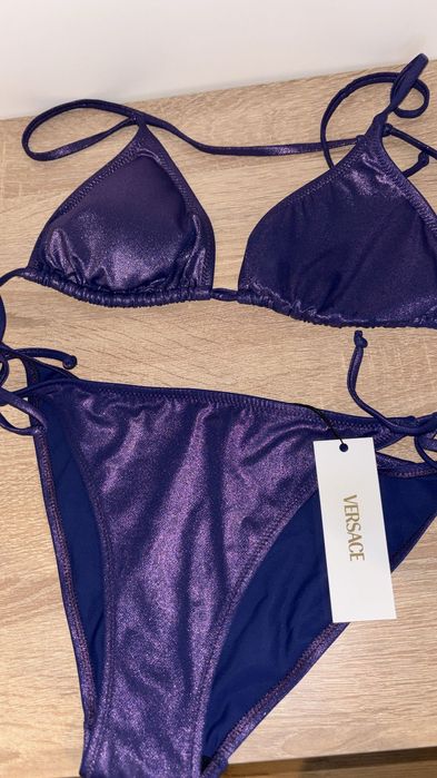 Costum de baie 2 piese Versace -shinny violet NOU