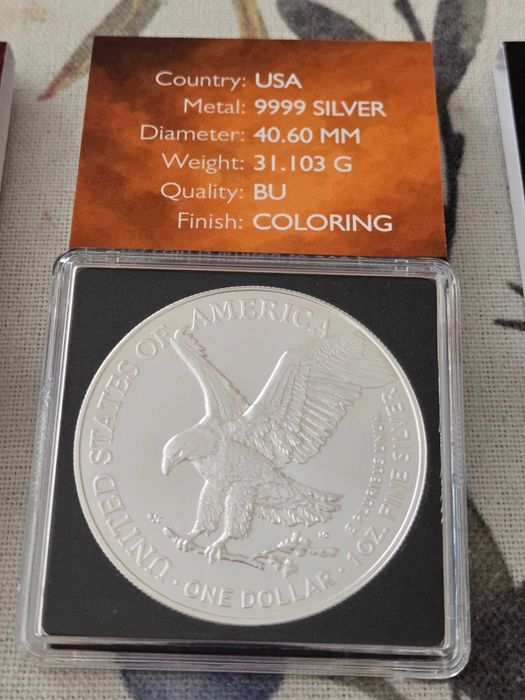 Цветни лимитирани сребърни  монети