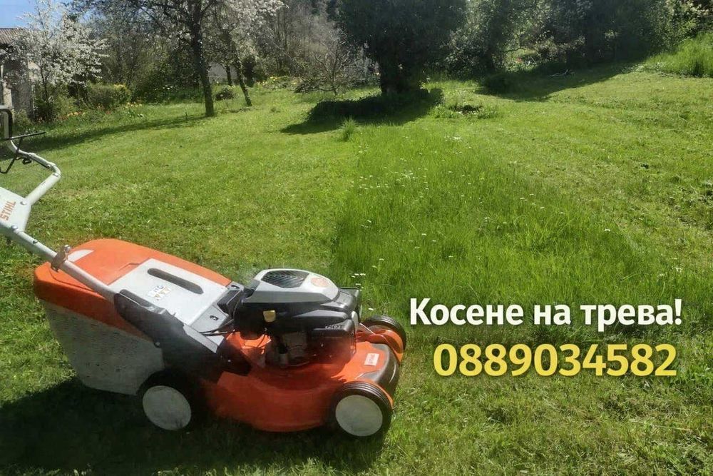 Почистване на дворове, косене на трева