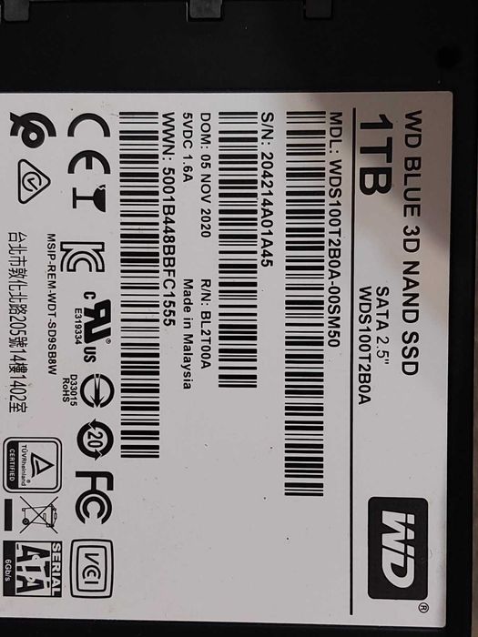 1TB SSD - Western Digital, King Spec, Crucial
