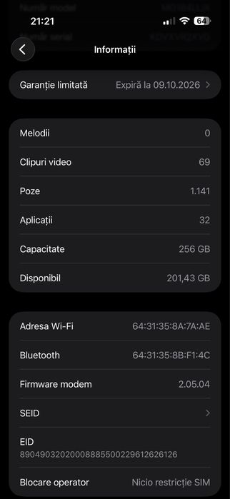 Iphone 17 Air(SCHIMB)impecabil
