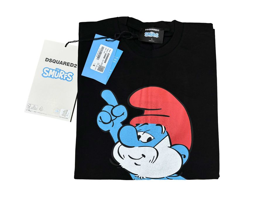 Oversize Тениска Dsquared The Smurfs - M Унисекс