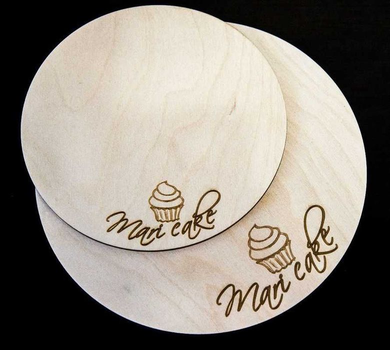 Подставки и подложки для тортов из фанеры, ХДФ, пластик, фомакс