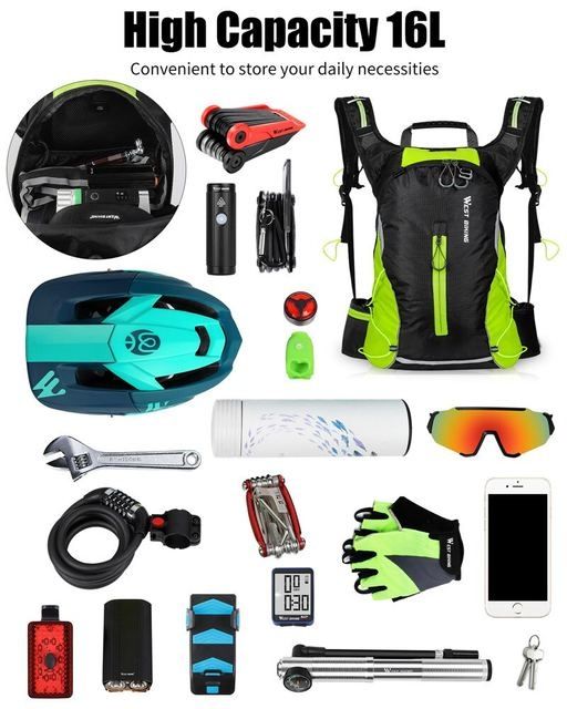Rucsac 16 L ciclism drumeț munte bicicletă trotineta impermeabil bike