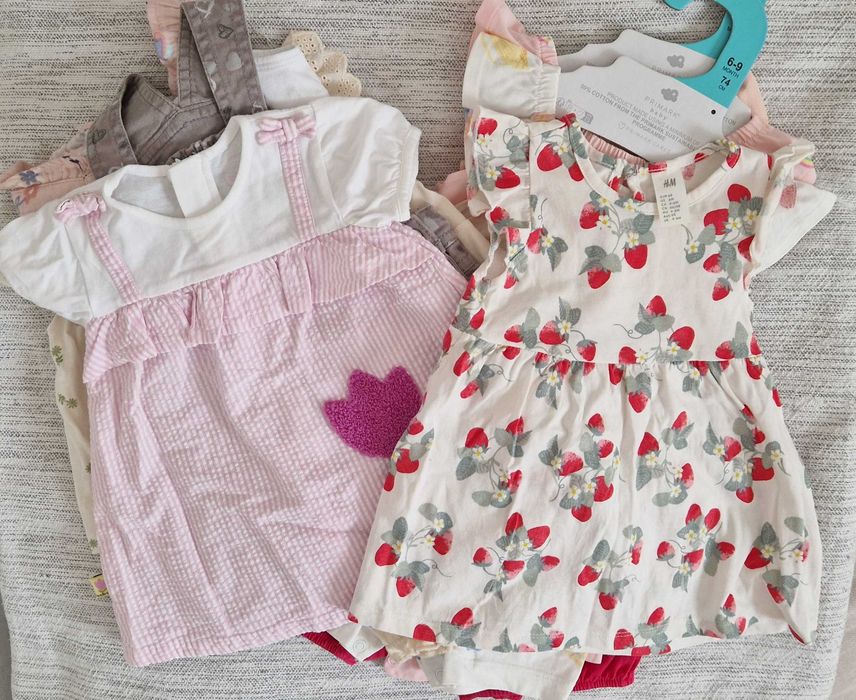 Лот летни дрешки за момиче - Primark, H&M, Boboli, Lupilu, 6-9