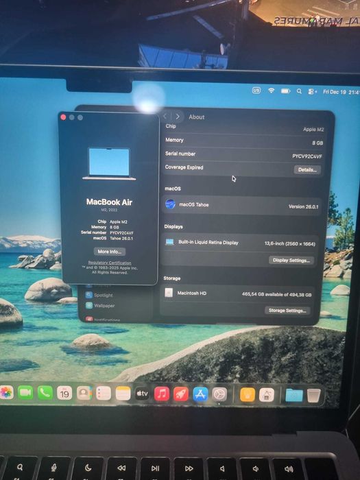 Macbook Air M2 - 512gb SSD - 8gb Ram - 100% baterie