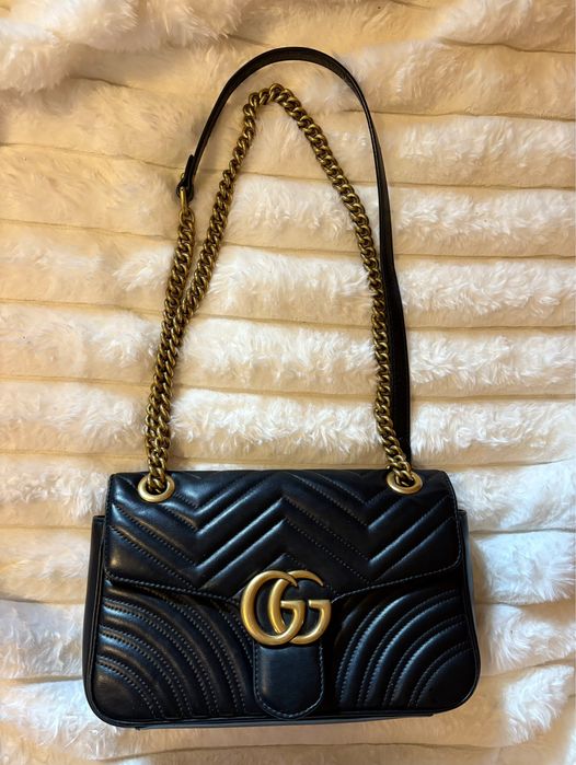 Оригинална Gucci GG Marmont – Черна естествена кожа
