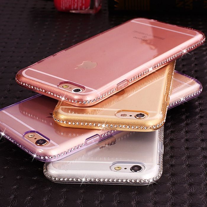 Husa semitranspartenta din silicon cu pietricele pt. IPhone XR