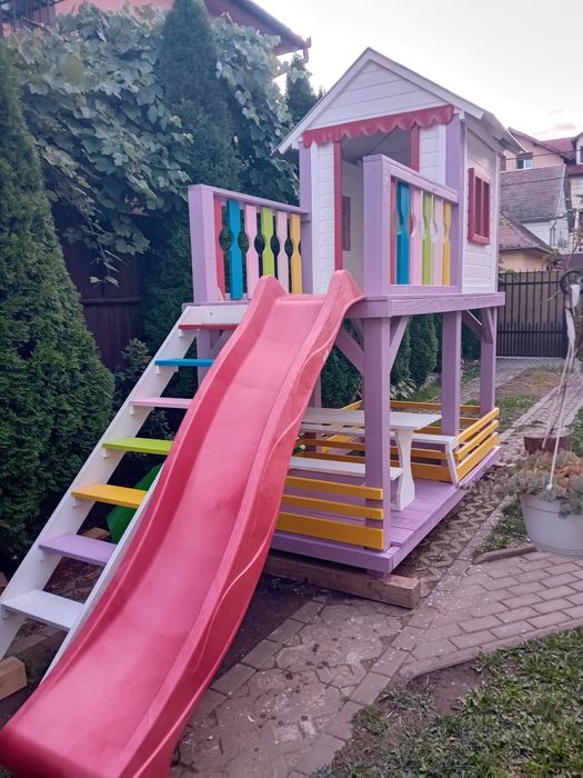 Loc de joaca exterior  pentru copii, 100% manual, calitate superioara!
