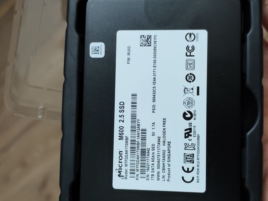 SSD 1 TB micron 2'5