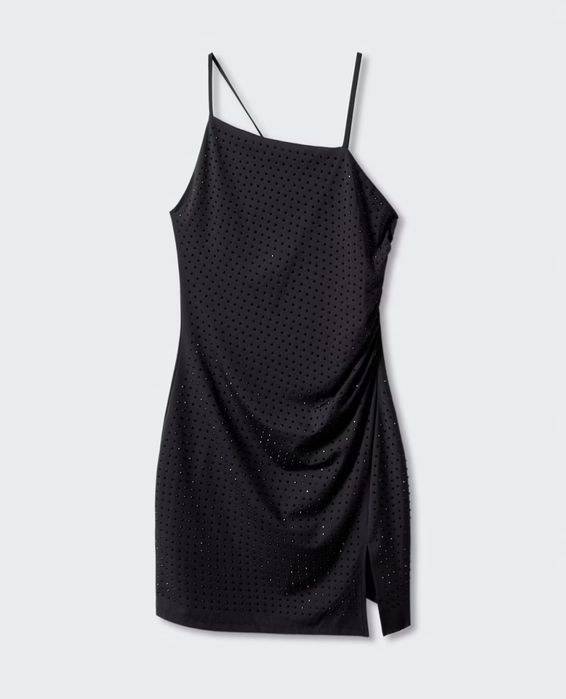 Rochie cu strasuri asimetrica Mango