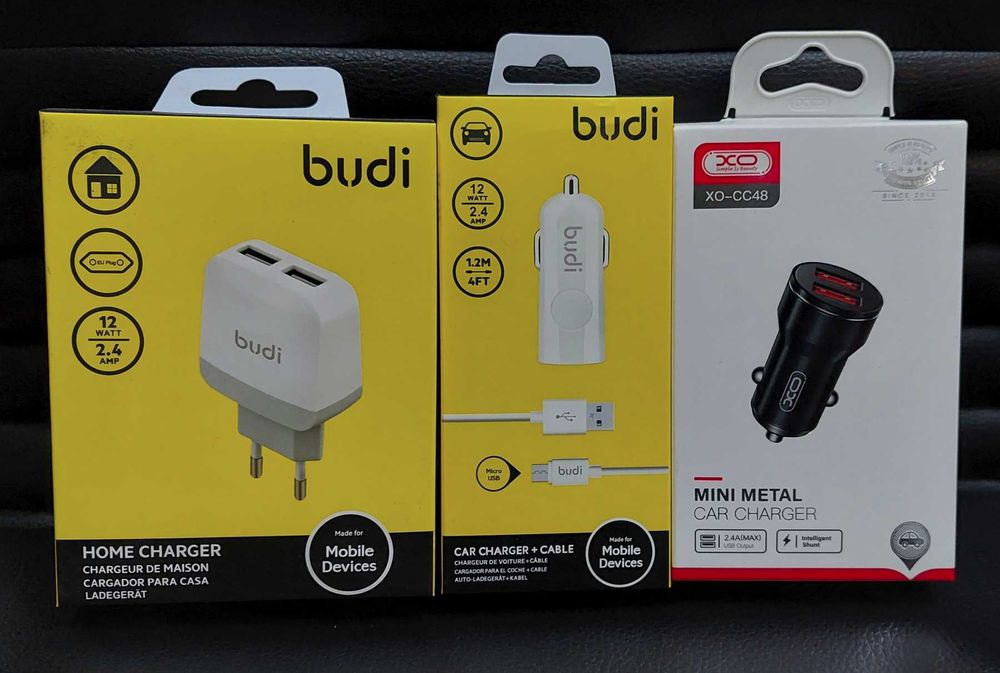 Зарядно у-во 12V, 220V с кабел Micro USB или iPhone 12W / 18W