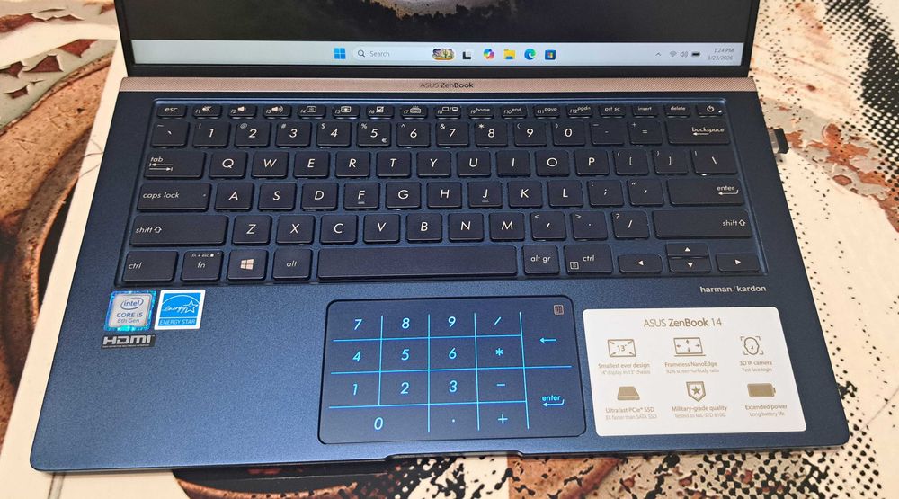 Laptop ASUS 14'' ZenBook UX433FA, FHD, Procesor Intel® Core™ i5-8265U