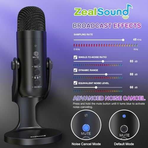 ZealSound USB микрофон за PC/PS5 Streaming