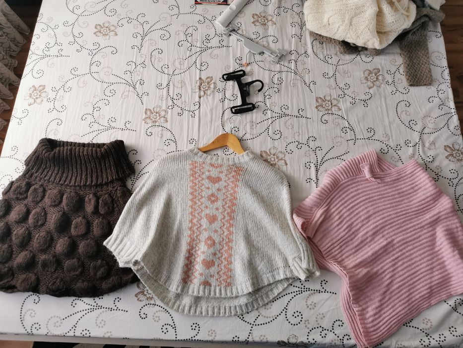 Lot poncho/Capa fetita 7-10 ani