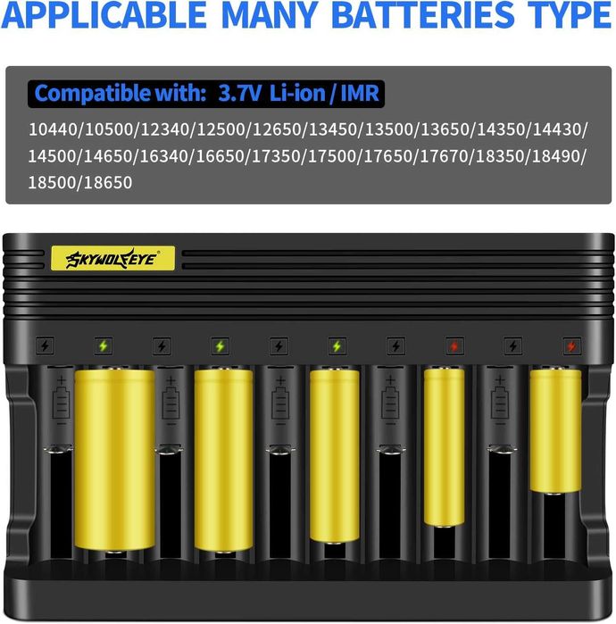 Incarcator de Acumulatori Li-ion  Multifuntional 10 Porturi