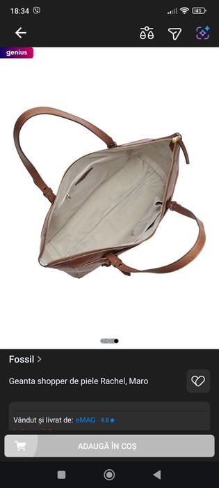 Geantă shopper Fossil piele naturala