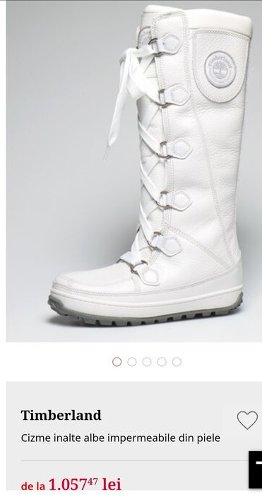 Cizme dama Timberland înalte -impermeabile piele  îmblănite