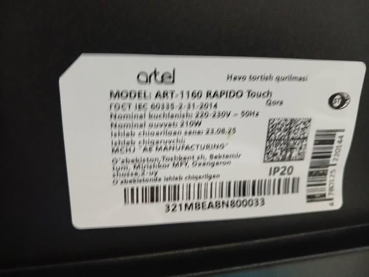 Vitechka Artel art-1160rapido sotiladi yangi