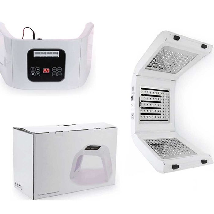 Апарат за LED фототерапия на лице, Фотонна терапия с 7 цвята, Лифтинг, Anti-age, Anti-Acne, 287 LED диода