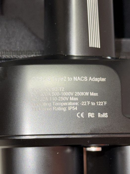 Tesla NACS адаптер CCS2 Type2 250kW 400A EV заряден CCS2 & Type 2 to NACS Tesla Adapter EV Charger за електромобили CCS2 NACS DC Fast Charging AC